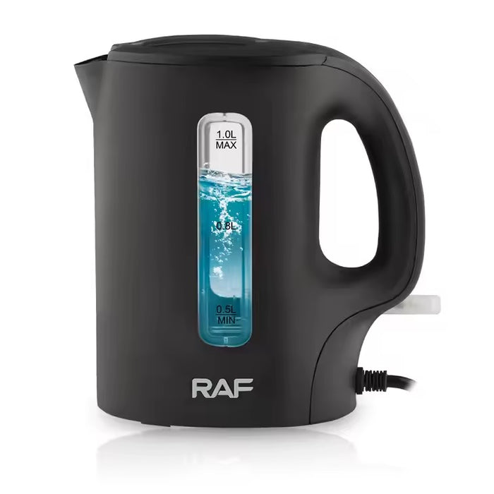 Electric Kettle, RAF, 900W, 1L χωρητικότητα, λευκό/μαύρο