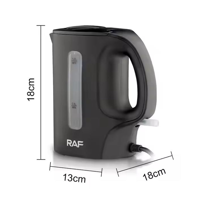 Electric Kettle, RAF, 900W, 1L χωρητικότητα, λευκό/μαύρο