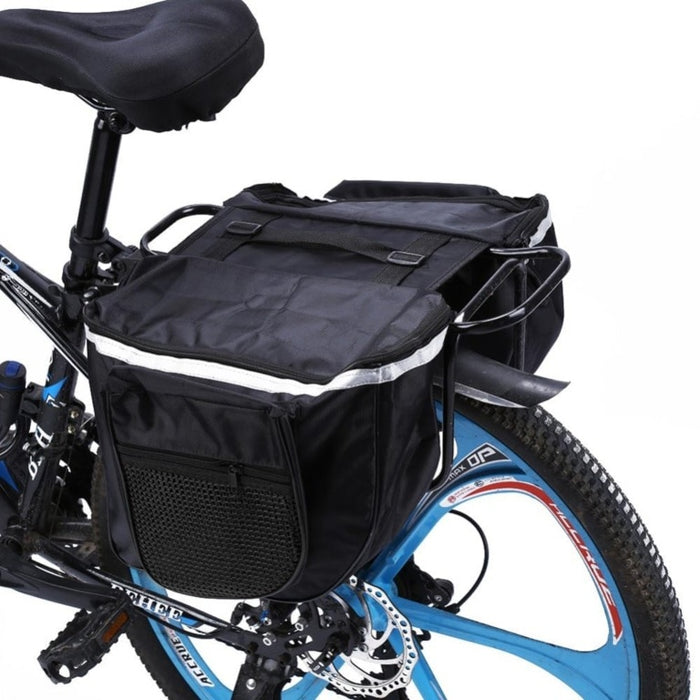 Двойна чанта за велосипед на багажника, водоустойчив, 4 отделения