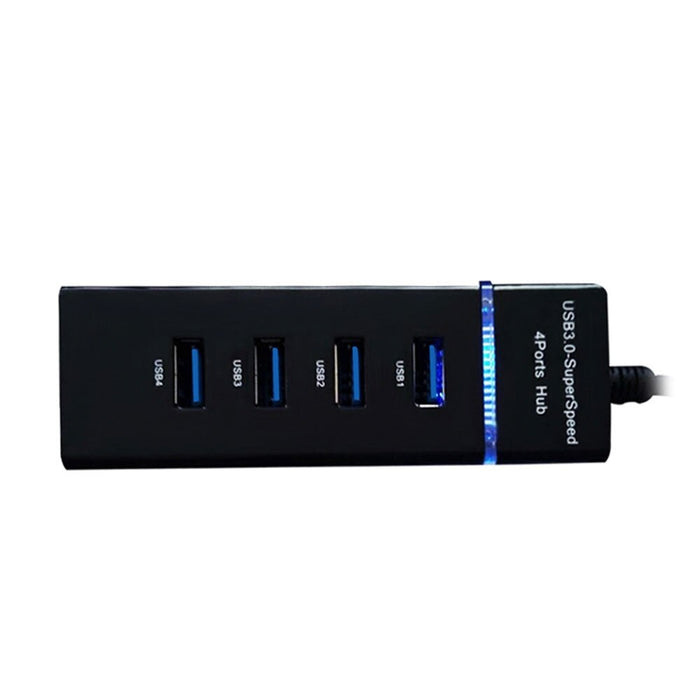 USB HUB 4 USB 3,0, Ultra Slim, Data Letöltés vagy adatátvitel, 5 GBPS, fekete