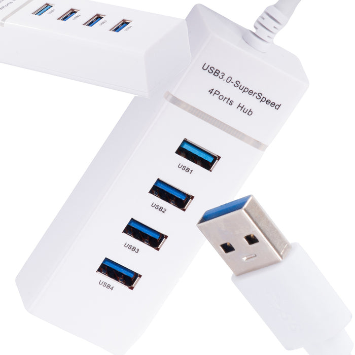 USB главина с 4 порта USB 3.0 скорост прехвърляне до 5Gbps