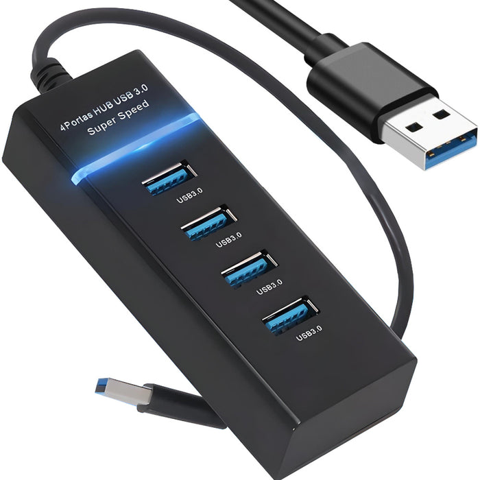 Hub USB cu 4 porturi USB 3.0 viteza transfer de pana la 5Gbps