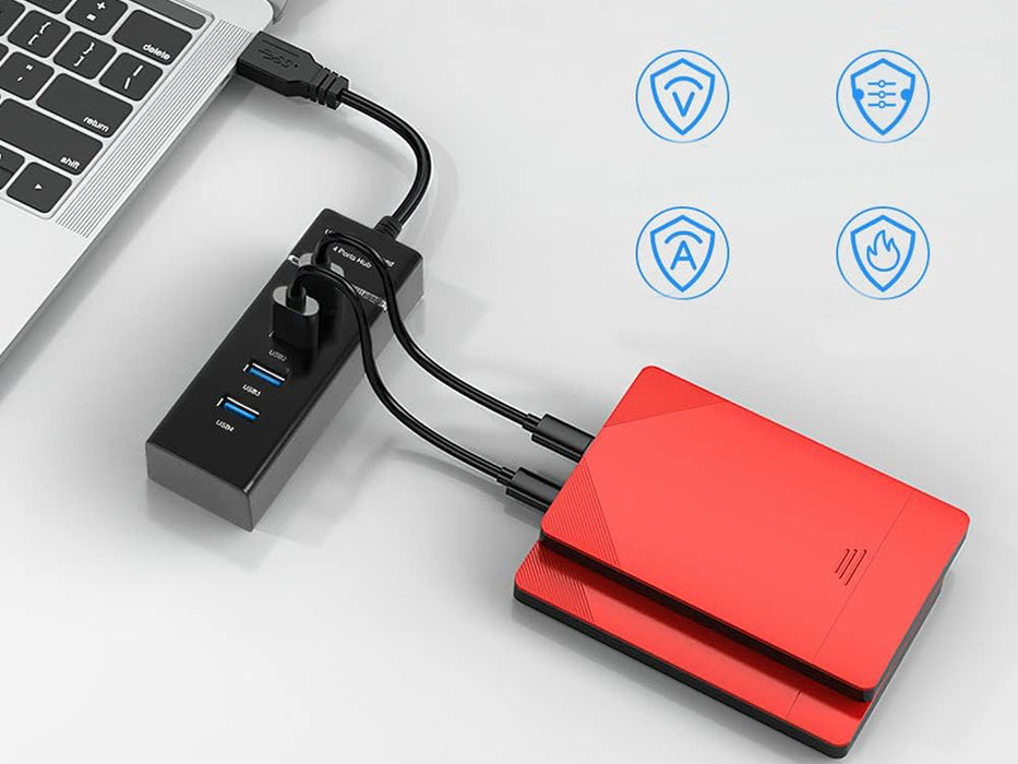 USB HUB 4 portos USB 3.0 sebességátvitel akár 5 Gbps -ig