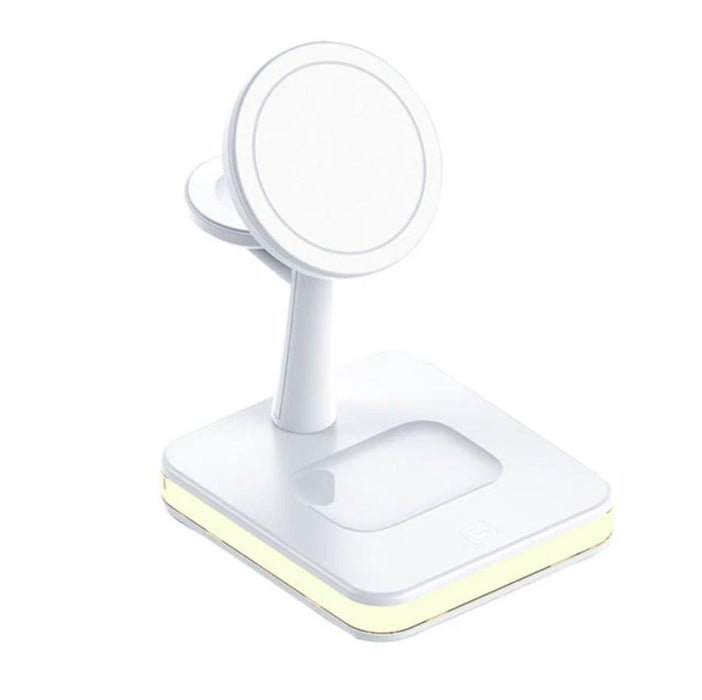 Wireless Charger 4 σε 1 Andowl 991, 25W, iPhone, Iwatch, AirPod Pro 2, με υποδοχή τύπου USB, LED Light, White