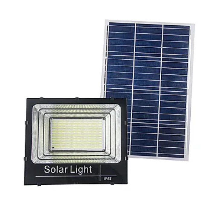 KIT Proiector 150w LED DIMABIL JORTAN cu Panou Solar INDIVIDUAL si Telecomanda