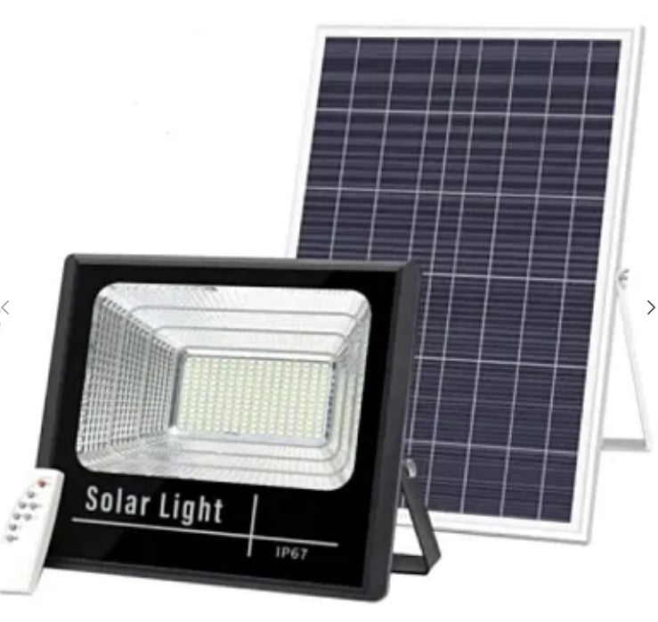 KIT Proiector 400w LED DIMABIL JORTAN cu Panou Solar si Telecomanda