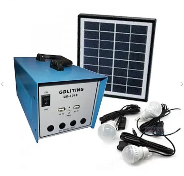 Solar Kit GD-8018 fejlett 3 izzóval multifunkcionális zseblámpa