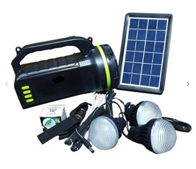 GD-L-2000A napenergia-készlet 3 izzóval, Bluetooth és rádió hangszóró