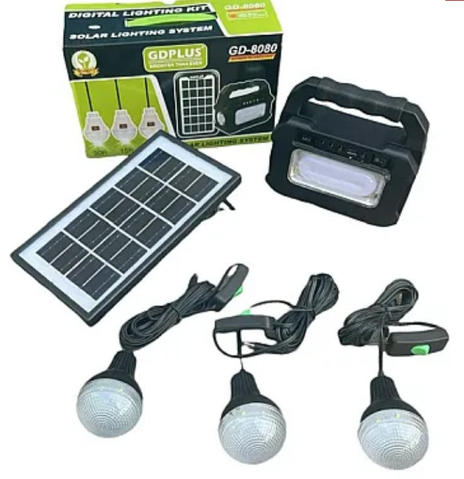 Kit Solar GDPlus GD-8080 portabil cu 3 becuri HA