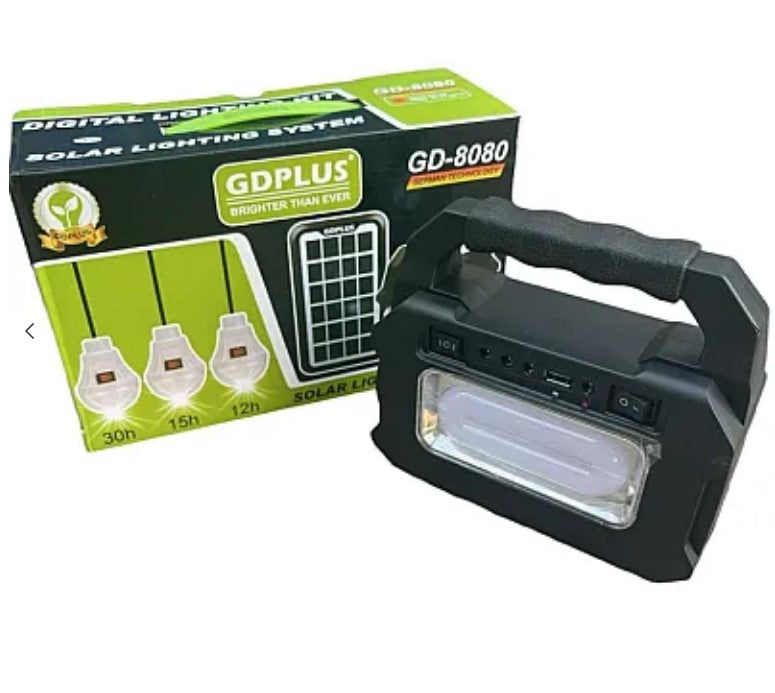 GDPLUS GD-8080 Solar Kit με 3 λαμπτήρες