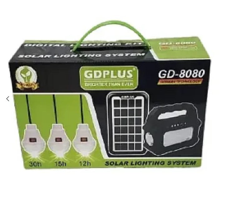 Kit Solar GDPlus GD-8080 portabil cu 3 becuri