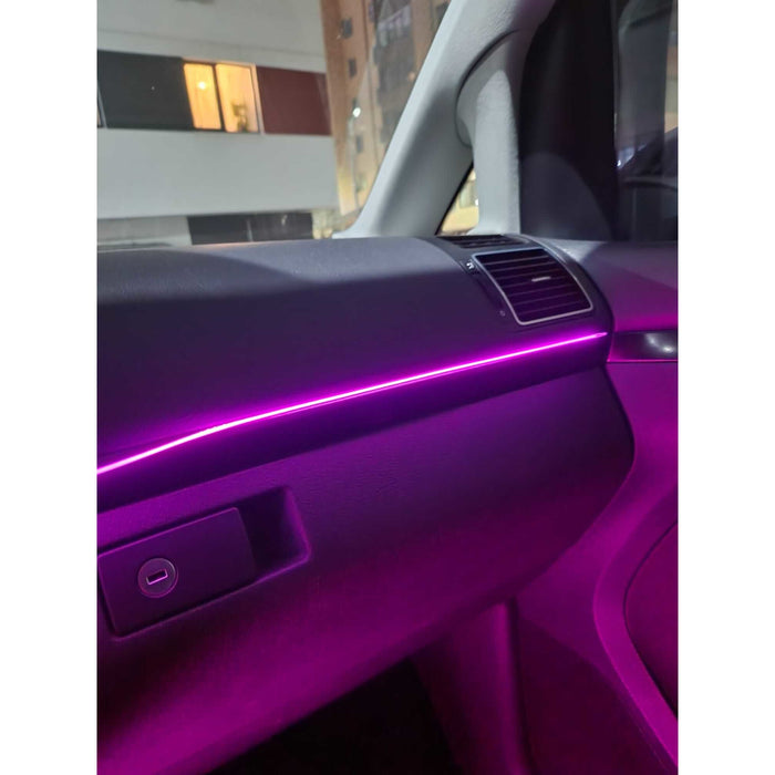 Kit környezeti lámpák Auto, RGB, 18 1 -ben, rugalmas szál, alkalmazás, Bluetooth és Remote