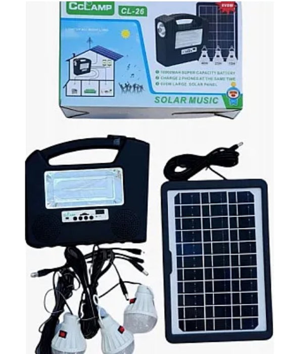 Kit panou solar CCLAMP CL-26 CU Radio si player mp3