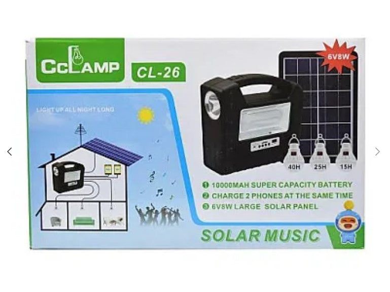 Kit panou solar CCLAMP CL-26 CU Radio si player mp3