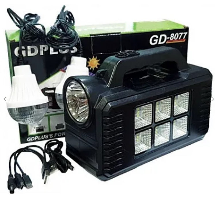 Kit solar GD-8077 cu lampa multifunctionala