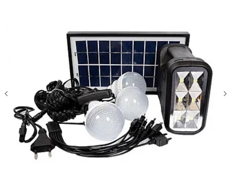 GD-Lite Solar Kit 1 1 USB-eszközökkel felszerelt 3 LED izzóval