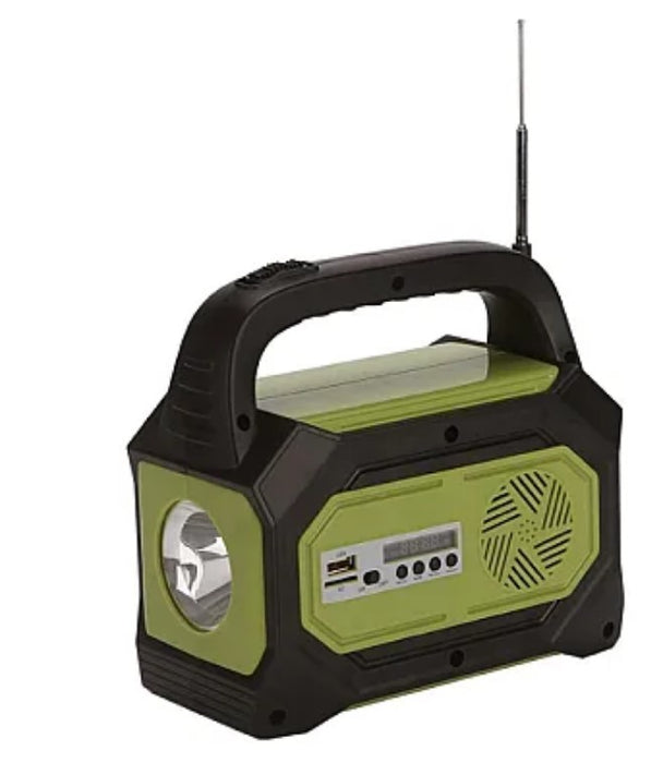 Napelem kempingkészlet GD-8073 Radio FM USB Lanterne PowerBank 3 LED izzók