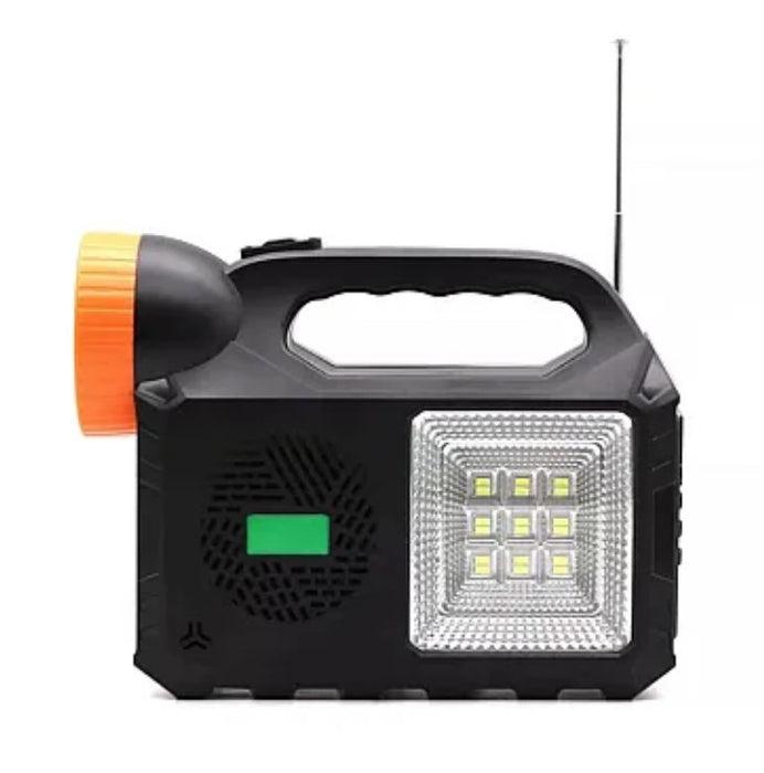 Kit solar de iluminare GD Times GD-102, 3 becuri, boxa BT, radio, 80W XL