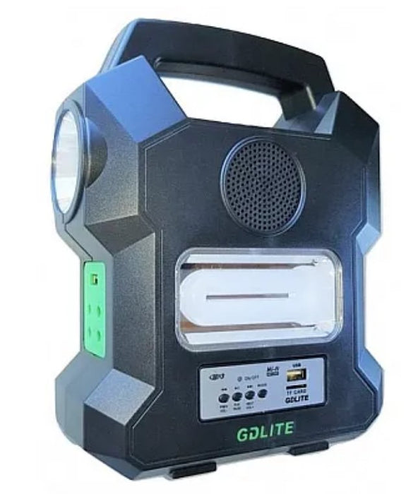 Преносим слънчев комплект gdlite gd-1000a usb bluetooth радио fm mp3 4 крушки включени xl