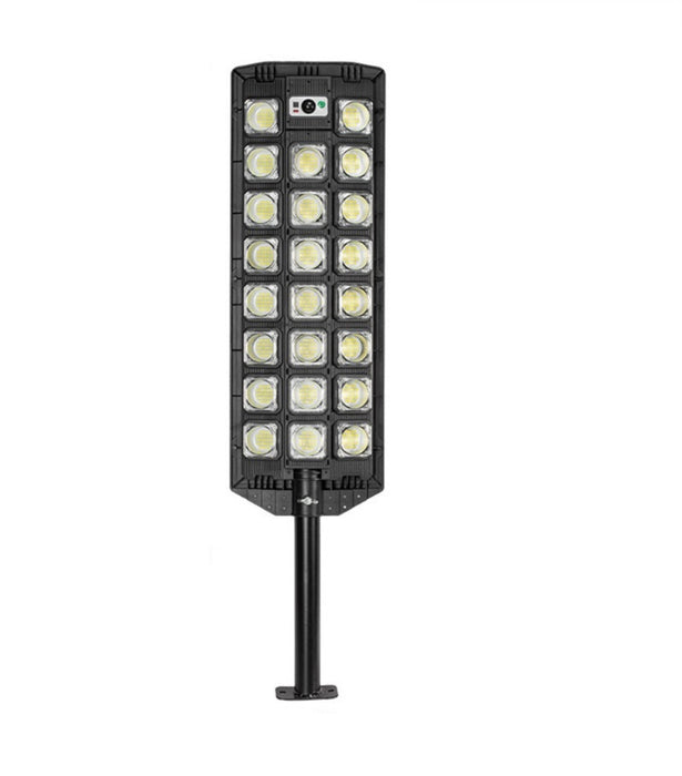 Lampa solara stradala cu 23 LED COB, senzor de miscare si telecomanda, protectie IP65, negru
