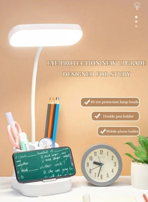 LED 1958 LAMP, για το Office, Portable, με 40 LED, 3 τρόπους φωτισμού, λευκό