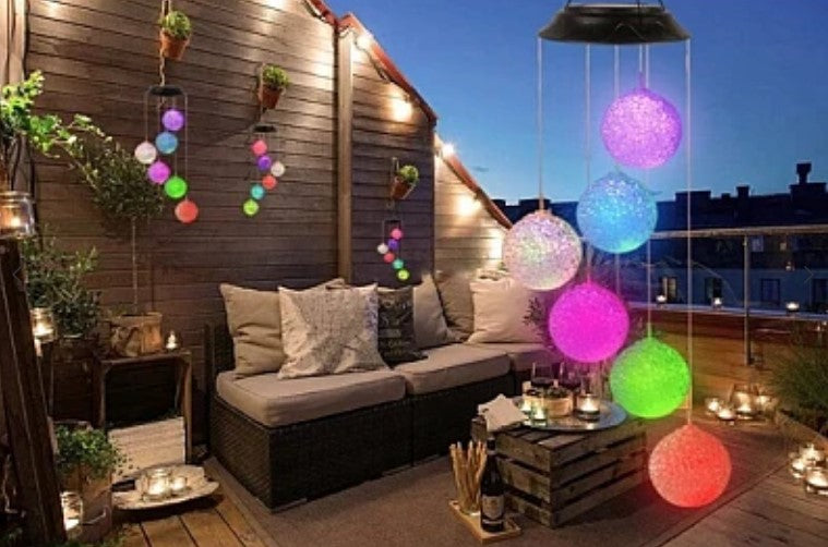 Ηλιακή λάμπα A148-FL8 Wind Bell με RGB Snow Bulgar