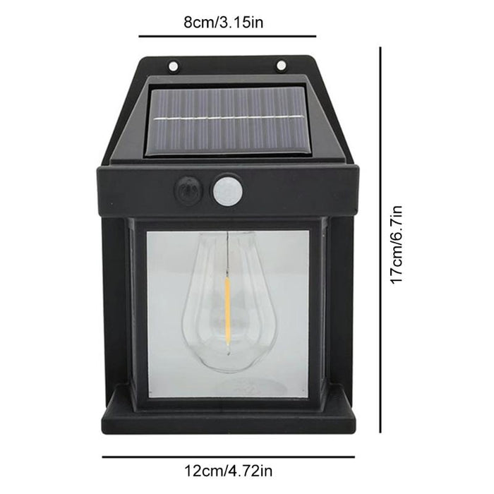 Set 6 x napenergia -lámpák 2W, 600 lm, IP65 vízállóság, kert vagy házhoz, fekete