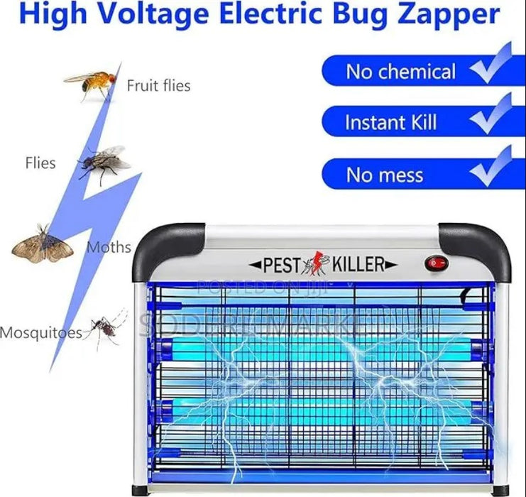 Αντι-επιθετική λάμπα UV, ισχύς 30W, κάλυψη περίπου. 45τμ, με δίσκο συλλογής και 2 Neoi, White