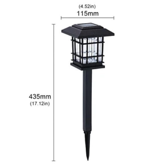 Lámpa X17 dekoratív napenergia kerthez, XL, fekete