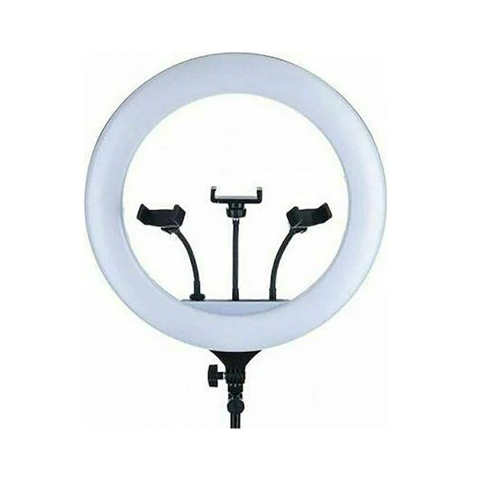 44cm LED Circular Lamp, 18, με την ένταση του ρυθμιζόμενου φωτός, του τρίποδου και του τηλεχειριστηρίου, του μαύρου