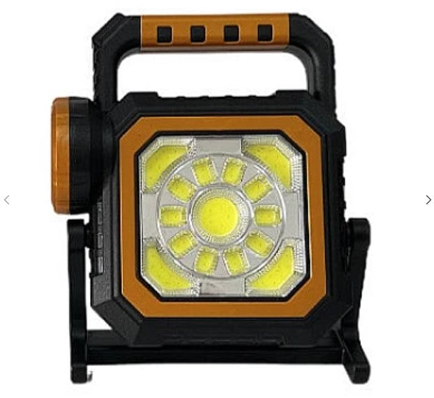 Lampa portabila solara 8030-B cu 1 LED + 55 COB si baza tip lanterna, cu maner