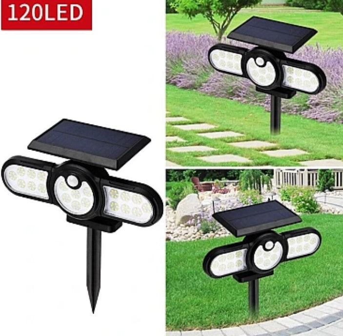 Lampa solara cu inductie SH-1206C si panou Solar Integrat 3 Capete Reglabile