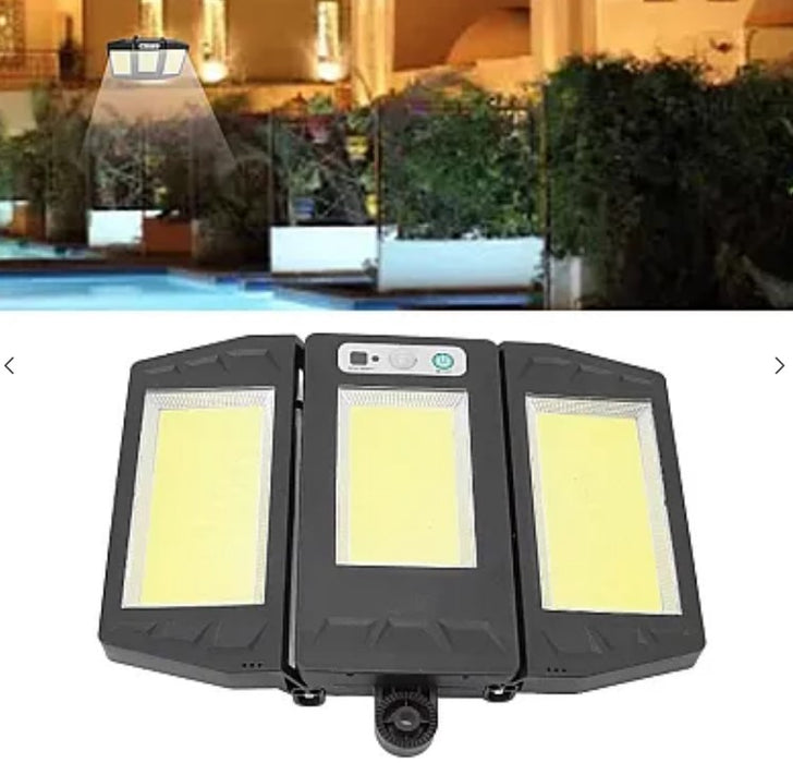 Lampa solara de perete senzor de miscare cu telecomanda TRIPLA COB pentru exterior