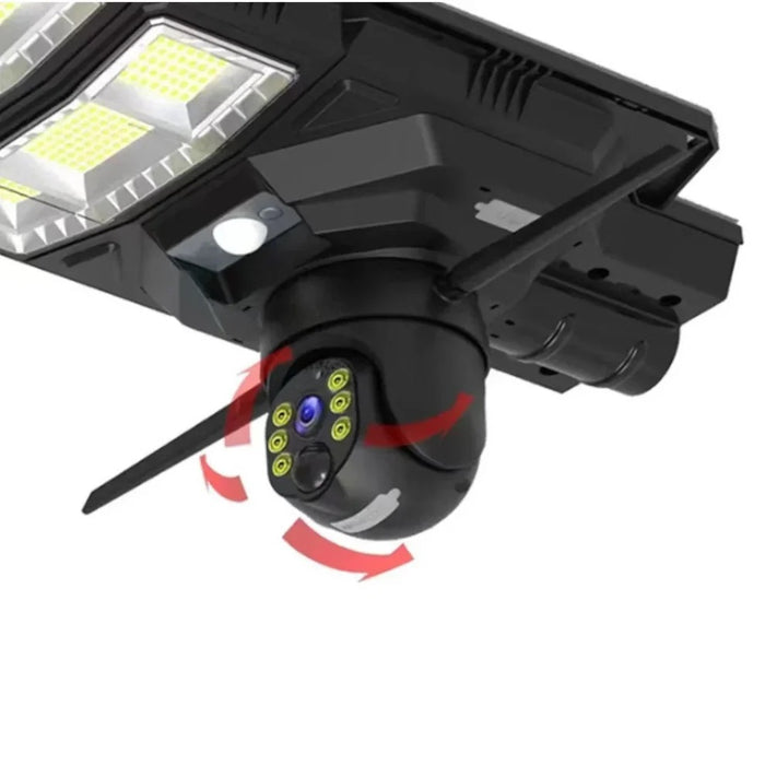 Lampa solara stradala 300W cu camera de supraveghere integrata si telecomanda negru