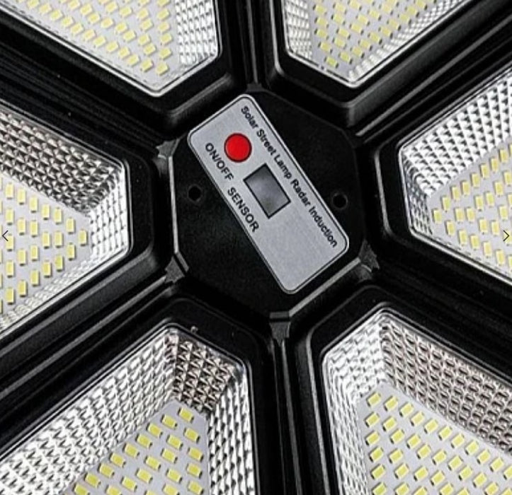 Lampa solara stradala 990 LED putere 1000W cu telecomanda ROTUNDA