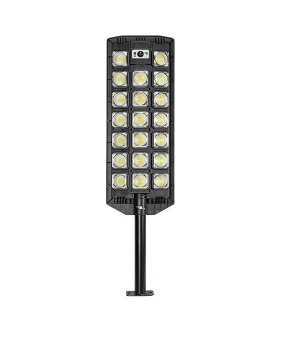 Lampa solara stradala W7102B-7 cu 20 x LED COB 3W, IP65, cu senzor miscare si telecomanda, negru