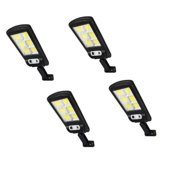 Соларни лампи с 4 x LED, с 6 циферблата, сензор за движение, IP65, черно