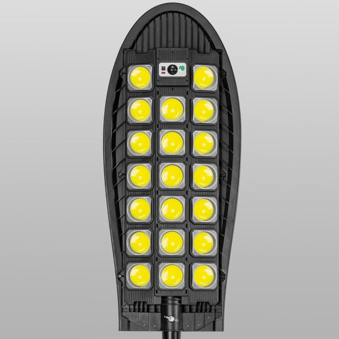 W7102B-7 Solar Lamp Street με 20 LED COB, κίνηση και τηλεχειριστήριο, προστασία IP65, μαύρο