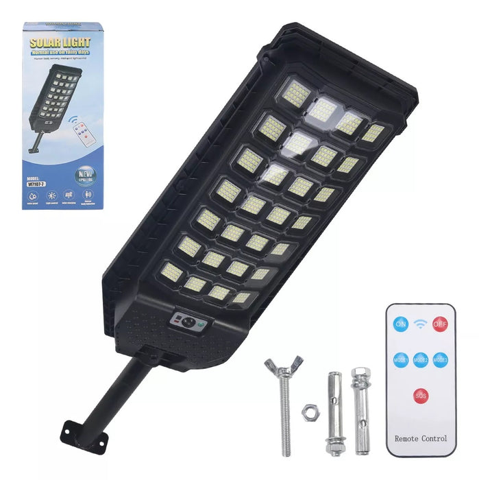 STREET SOLAR LAMP, 560 LED 900W, μπαταρία 4500mAh, 5W πίνακα, 41.9x15.9cm, μαύρο