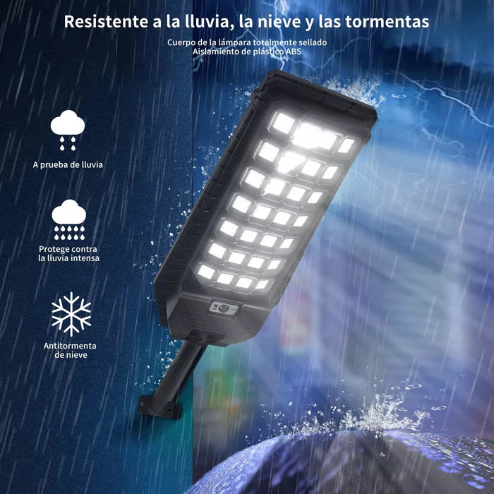 STREET SOLAR LAMP, 560 LED 900W, μπαταρία 4500mAh, 5W πίνακα, 41.9x15.9cm, μαύρο