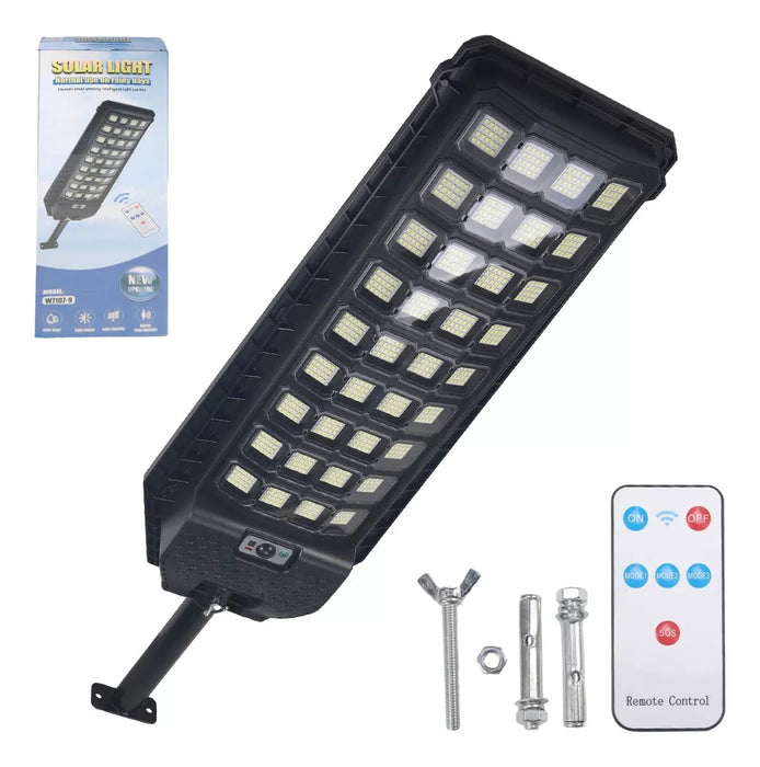 Ο δρόμος ηλιακή λάμπα, 720 LED 1200W, 5W πίνακας, 8000lm, με τηλεχειριστήριο, IP66, 78cm, μαύρο