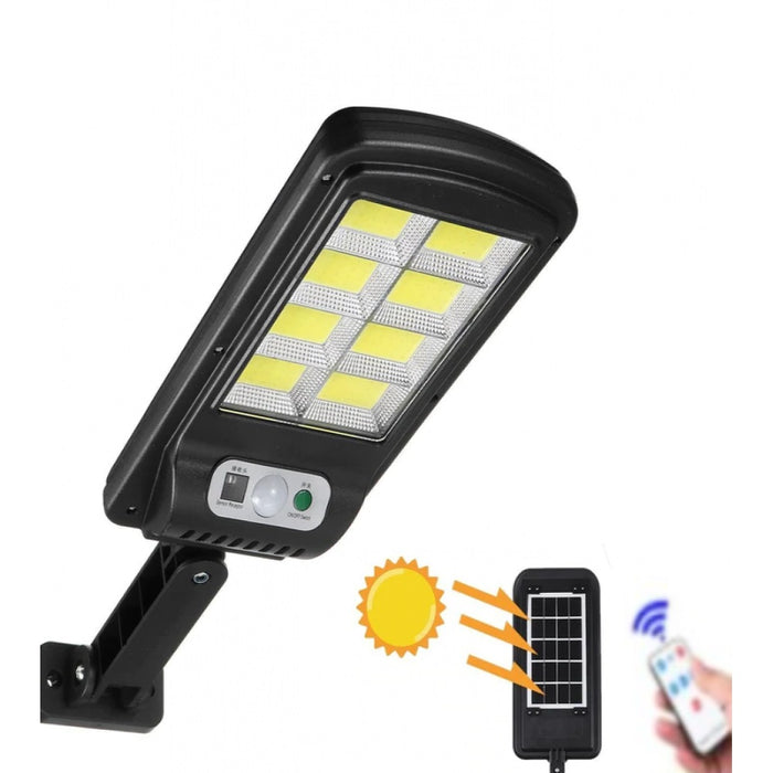 Set 3 X Street Solar Lámpa, 8 képkocka, 160 LED, 30W, indukció, mozgásérzékelő, udvarra, sikátorba