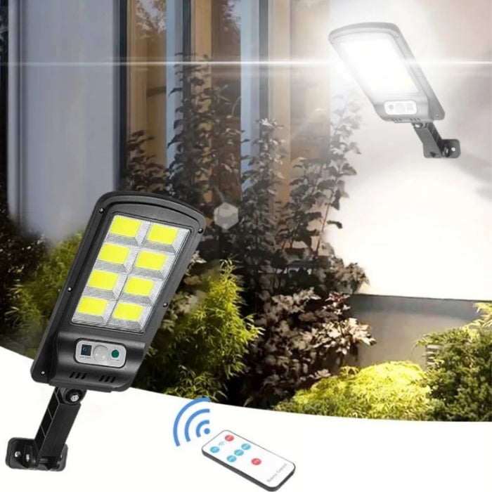 Set 4 x Street Solar Lámpa, 8 képkocka, 160 LED, 30W, indukció, mozgásérzékelő, udvarra, sikátorba