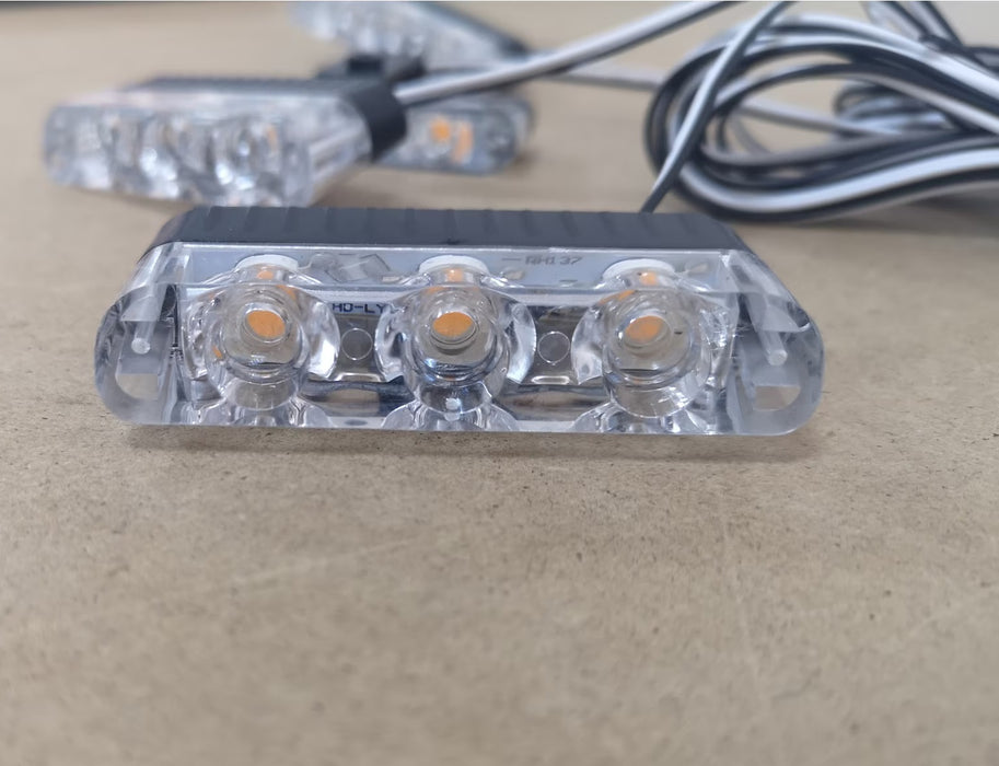 Sárga figyelmeztetés rács, LED, 36W, 12 V, Stroboscope funkciók és távirányító