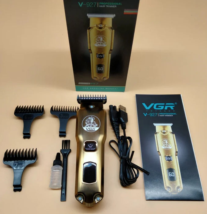 VGR V-927, 5W, Wireless, LCD, USB, Gold Screen Trimmer