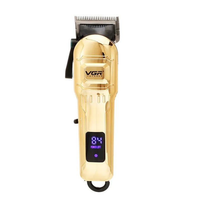 VGR VGR V-268 Professional Trimmer, Wireless, USB Loading, 10W, 4 αποστάσεις, ψηφιακή οθόνη, χρυσός