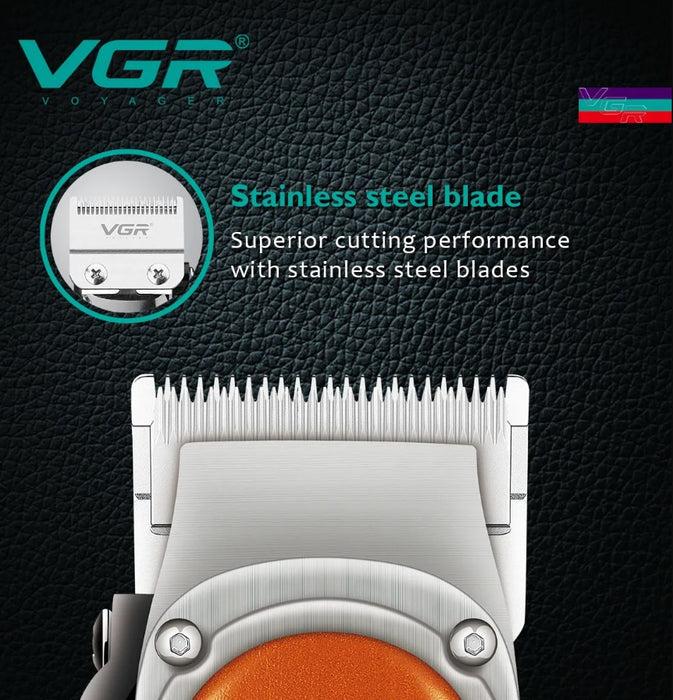 VGR VGR V-673 Professional Trimmer, Vintage Design, LED Display, Orange