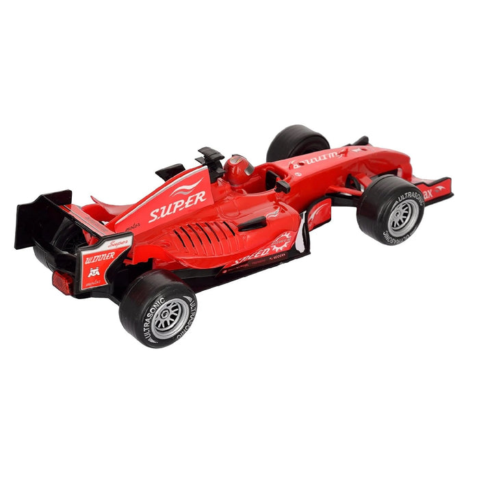 Masinuta de jucarie pentru Copii de 3 ani+, Formula F1 cu Frictiune, Sunete si Lumini, Scara 1:18, Rosu