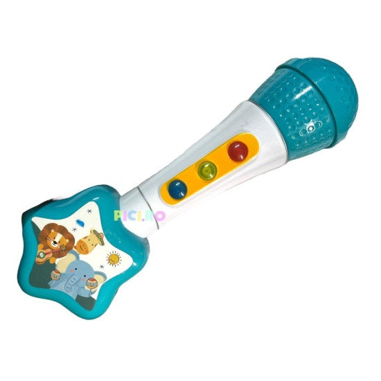 Microphone Animal Star Fun, с песни, за деца 1,5 години+, бяло синьо