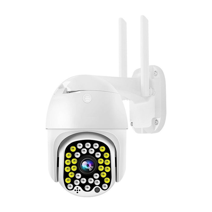 Mini camera de supraveghere CCTV IP PTZ WiFi de 2.5, IP66, wireless, infrared, rotatie 355°, alba